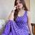 Purple printed kurta with palazzo & dupatta