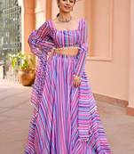 Georgete Geomatric Printed SemiStitched Lehenga choli