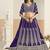 Purple Faux Georgette Embroidered Lehenga Choli