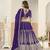 Purple Faux Georgette Embroidered Lehenga Choli