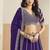 Purple Faux Georgette Embroidered Lehenga Choli