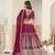 Rani Pink Faux Georgette Embroidered Lehenga Choli