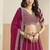 Rani Pink Faux Georgette Embroidered Lehenga Choli