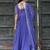 Attractive Blue Sequins Georgette Festive Wear Gown With Dupatta