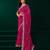 Pink thread work net party wear saree with velvet blouse