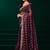 Wine thread work net party wear saree with velvet blouse