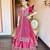 PINK CHINON  SILK PARTY WEAR EMBROIDERY CROP TOP  WITH BLOUSE LEHENGA CHOLI