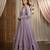 Lavender sequins & zari embroidered soft georgette stitched anarkali set