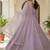 Lavender sequins & zari embroidered soft georgette stitched anarkali set