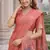 Gajri lillen jacuard work designer party wear saree with unstitched blouse piece