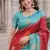 Rama red silk blend jacuard work designer party wear saree with unstitched blouse piece