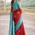 Rama red silk blend jacuard work designer party wear saree with unstitched blouse piece