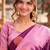 Purple wine silk blend jacuard work designer party wear saree with unstitched blouse piece