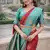 Rama red silk blend jacuard work designer party wear saree with unstitched blouse piece