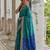 Firozi soft raw silk zari woven saree with blouse