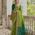 Green soft raw silk zari woven saree with blouse