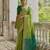 Green soft raw silk zari woven saree with blouse