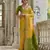 Yellow soft raw silk zari woven saree with blouse