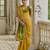 Yellow soft raw silk zari woven saree with blouse