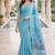 Rama lillen jacuard work designer party wear saree with unstitched blouse piece
