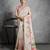 Beige soft tussar silk floral printed saree with blouse