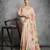 Cream soft tussar silk floral printed saree with blouse