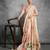 Cream soft tussar silk floral printed saree with blouse