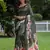 Mehendi soft tussar silk floral printed saree with blouse