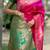 Pink soft banarasi silk zari woven saree with blouse