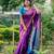 Purple soft banarasi silk zari woven saree with blouse
