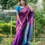 Purple soft banarasi silk zari woven saree with blouse