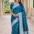 Rama silk blend jacuard work designer party wear saree with unstitched blouse piece