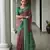 Wine soft tussar silk ikkat printed saree with blouse
