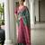 Bottle green soft tussar silk ikkat printed saree with blouse