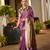 Purple soft khadi raw silk zari woven saree with blouse