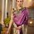 Purple soft khadi raw silk zari woven saree with blouse