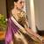 Purple soft khadi raw silk zari woven saree with blouse