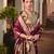 Maroon soft khadi raw silk zari woven saree with blouse
