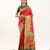 Red banarasi pashmina soft silk zari woven saree with blouse