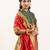 Red banarasi pashmina soft silk zari woven saree with blouse