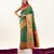 Green banarasi pashmina soft silk zari woven saree with blouse