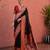 Black paithani silk zari woven saree with blouse