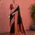 Black paithani silk zari woven saree with blouse