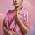 Baby pink paithani silk zari woven saree with blouse