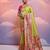 Parrot green paithani silk zari woven saree with blouse