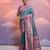 Rama paithani silk zari woven saree with blouse