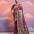 Wine paithani silk zari woven saree with blouse
