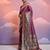 Wine paithani silk zari woven saree with blouse