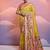 Yellow paithani silk zari woven saree with blouse