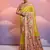 Yellow paithani silk zari woven saree with blouse